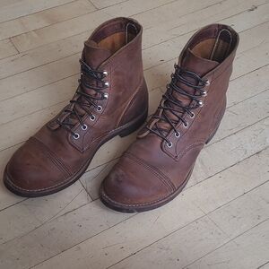 Red Wing Shoes Dark Brown Medium Brown Leather Boots